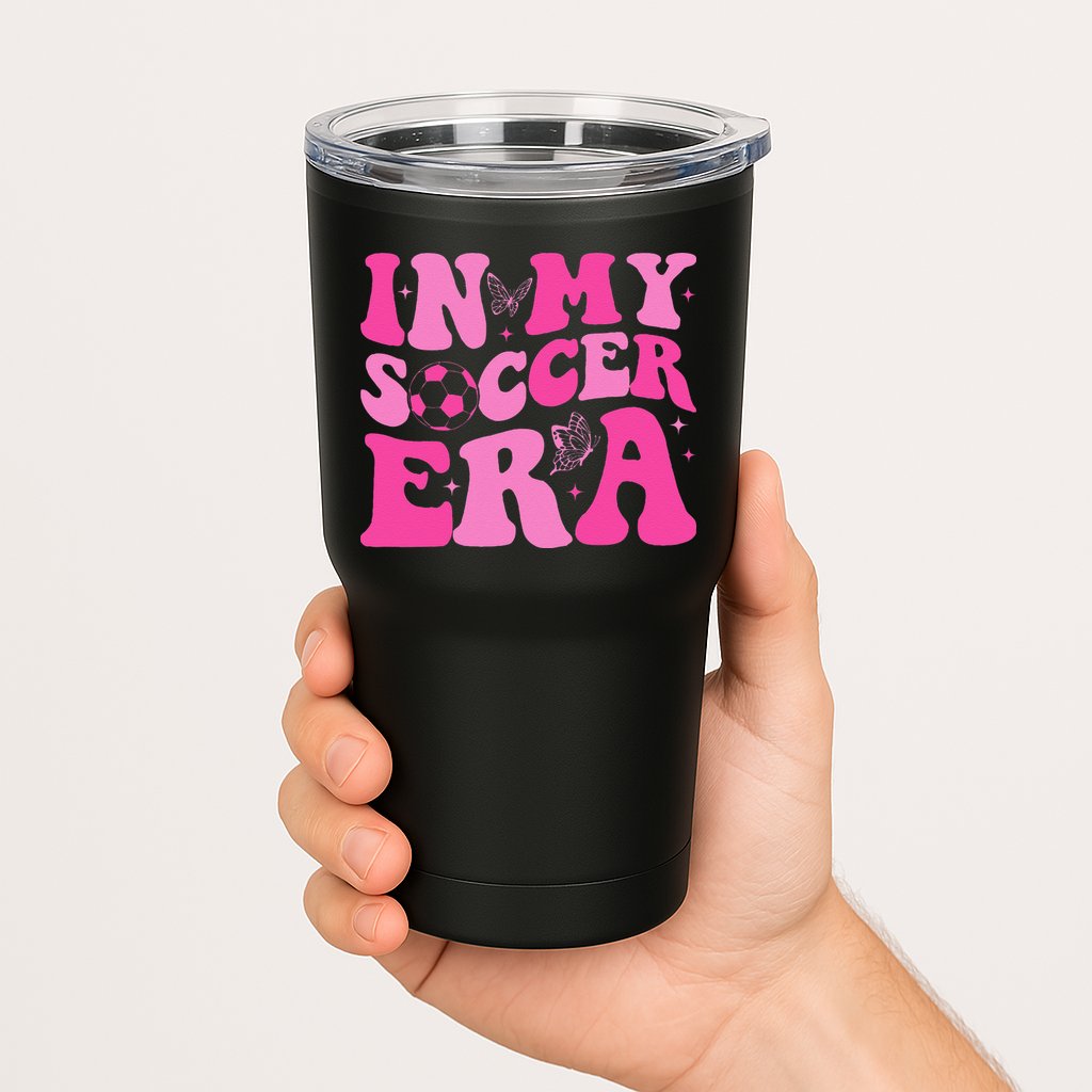 Groovy In My Soccer Era Soccer Player Tumbler
