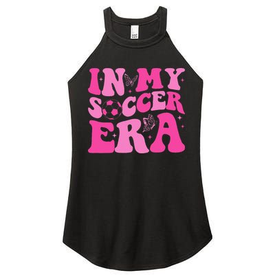 Groovy In My Soccer Era Soccer Player Women's Perfect Tri Rocker Tank