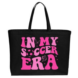 Groovy In My Soccer Era Soccer Player Cotton Canvas Jumbo Tote