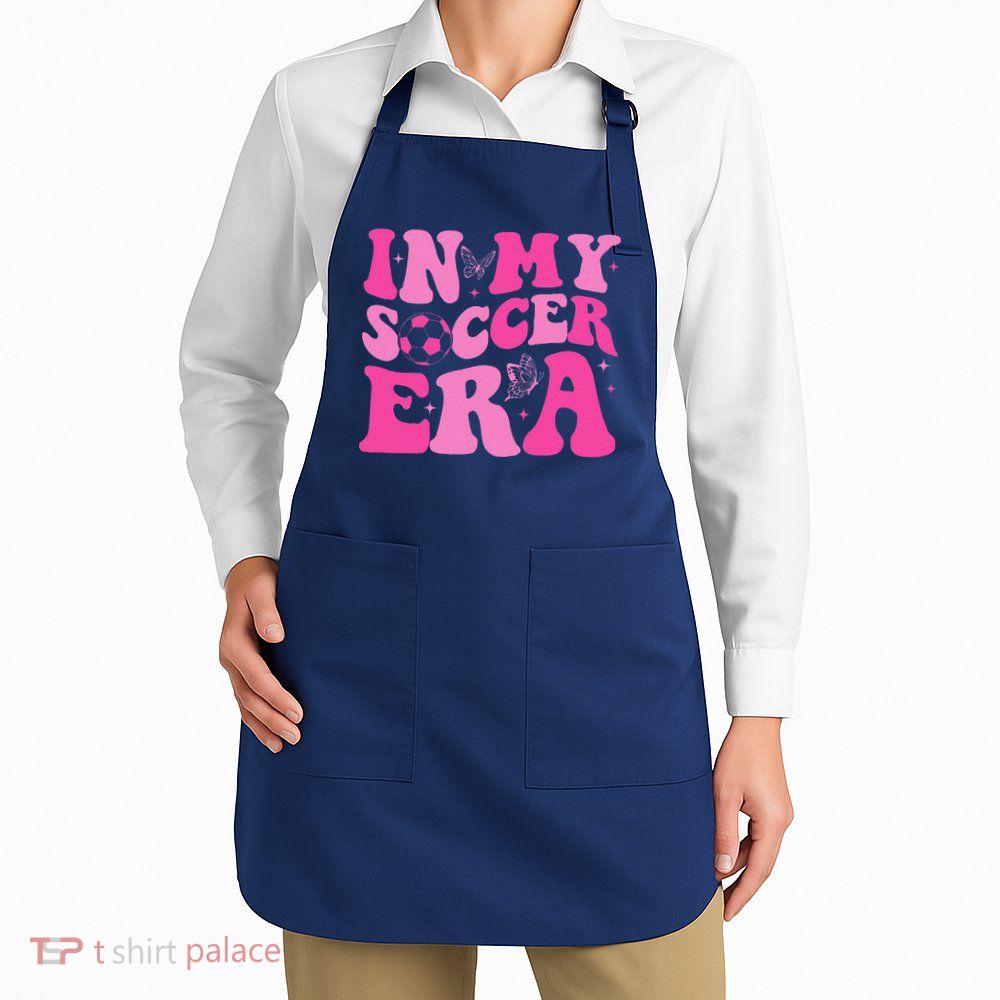 Groovy In My Soccer Era Soccer Player Apron