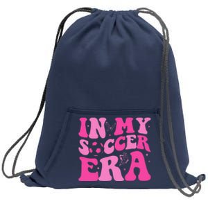 Groovy In My Soccer Era Soccer Player Sweatshirt Cinch Pack Bag