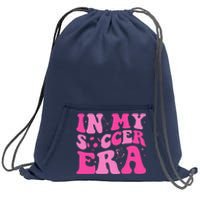 Groovy In My Soccer Era Soccer Player Sweatshirt Cinch Pack Bag