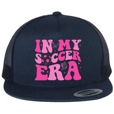 Groovy In My Soccer Era Soccer Player Flat Bill Trucker Hat