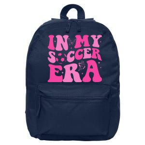 Groovy In My Soccer Era Soccer Player 16 in Basic Backpack