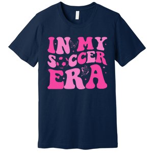 Groovy In My Soccer Era Soccer Player Premium T-Shirt