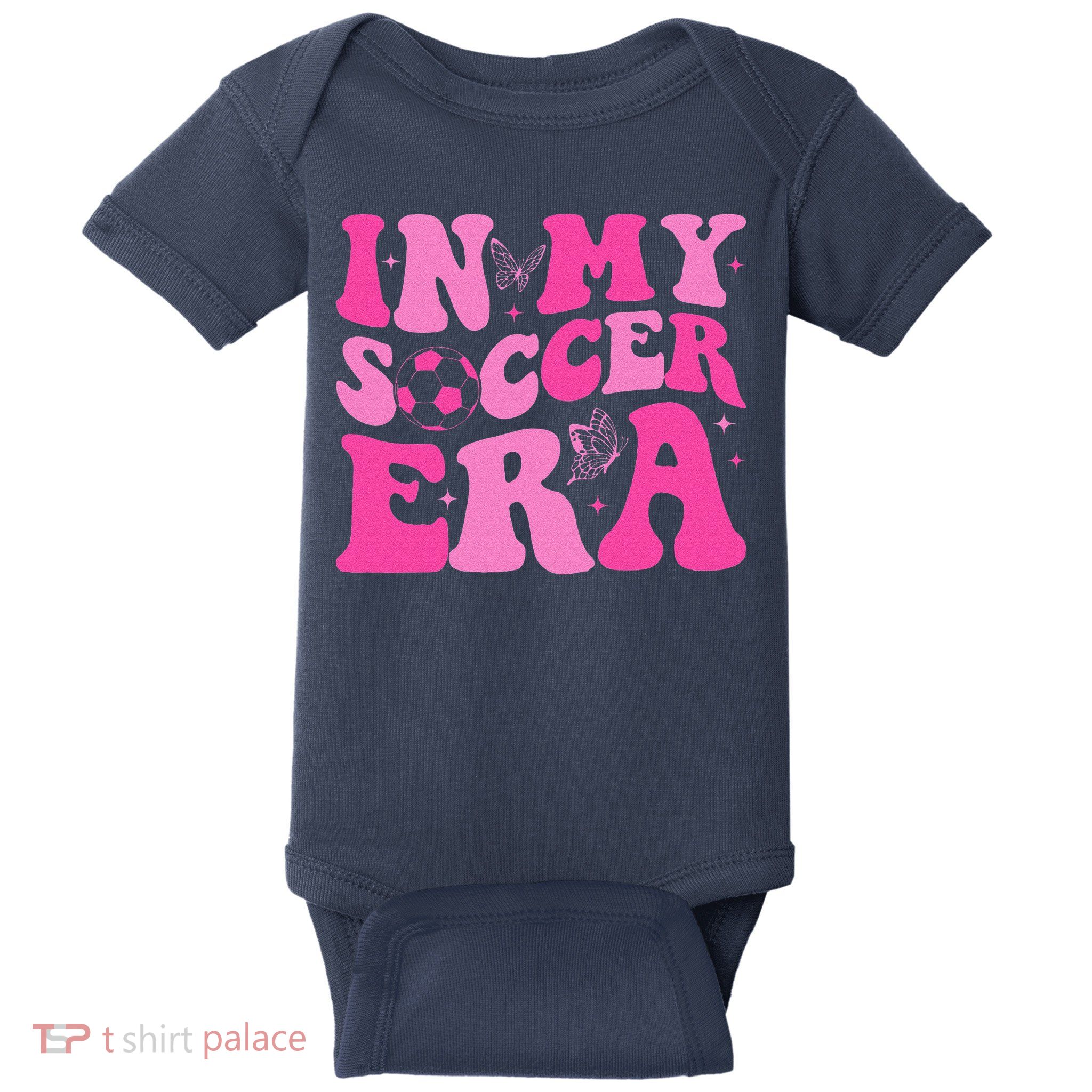 Groovy In My Soccer Era Soccer Player Baby Bodysuit