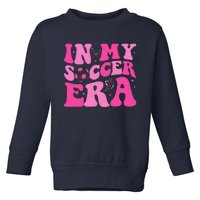 Groovy In My Soccer Era Soccer Player Toddler Sweatshirt