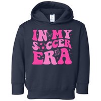 Groovy In My Soccer Era Soccer Player Toddler Hoodie