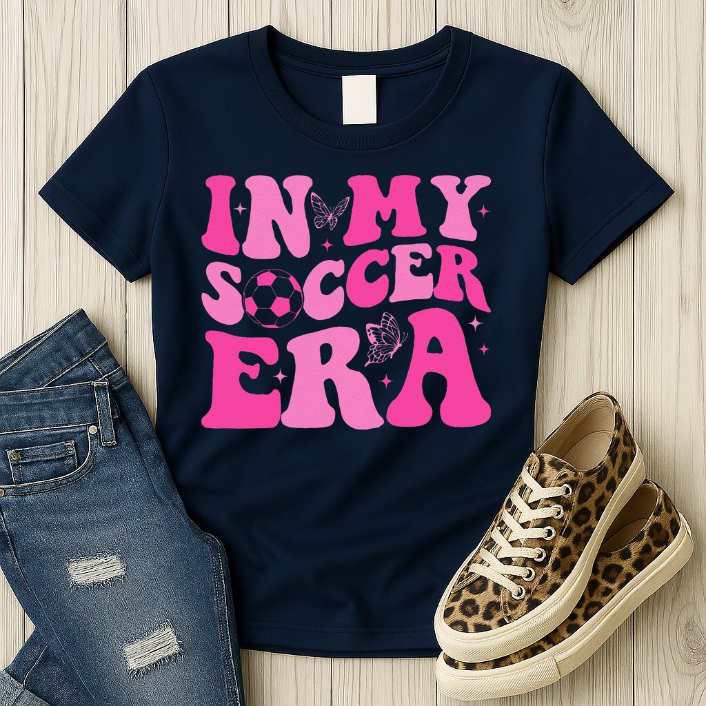 Groovy In My Soccer Era Soccer Player Womens T-Shirt
