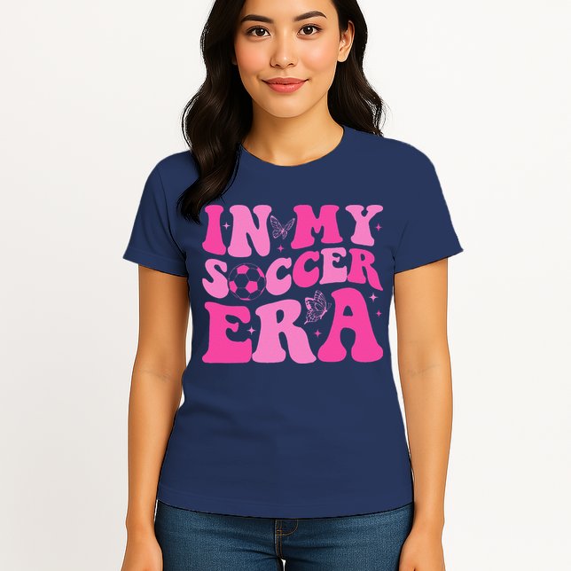 Groovy In My Soccer Era Soccer Player Womens T-Shirt