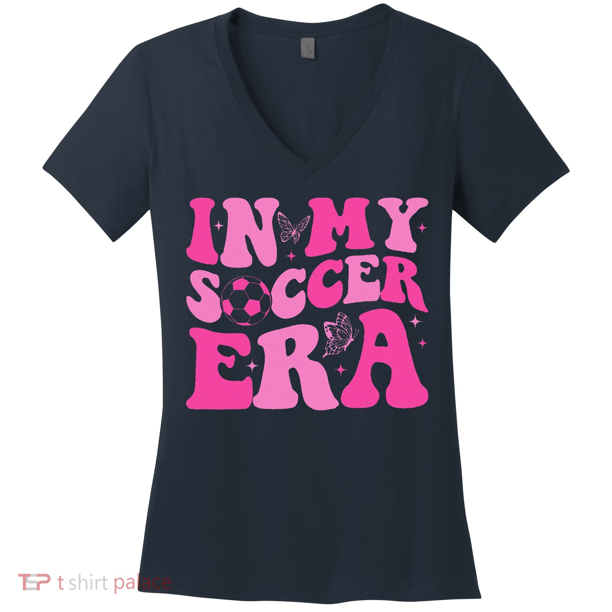 Groovy In My Soccer Era Soccer Player Women's V-Neck T-Shirt