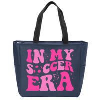 Groovy In My Soccer Era Soccer Player Zip Tote Bag