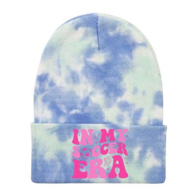 Groovy In My Soccer Era Soccer Player Tie Dye 12in Knit Beanie