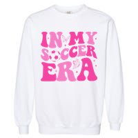 Groovy In My Soccer Era Soccer Player Garment-Dyed Sweatshirt