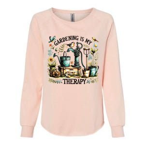 Gardening Is My Therapy Womens California Wash Sweatshirt