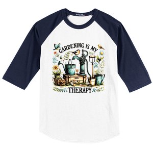 Gardening Is My Therapy Baseball Sleeve Shirt