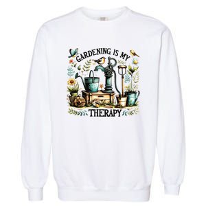 Gardening Is My Therapy Garment-Dyed Sweatshirt