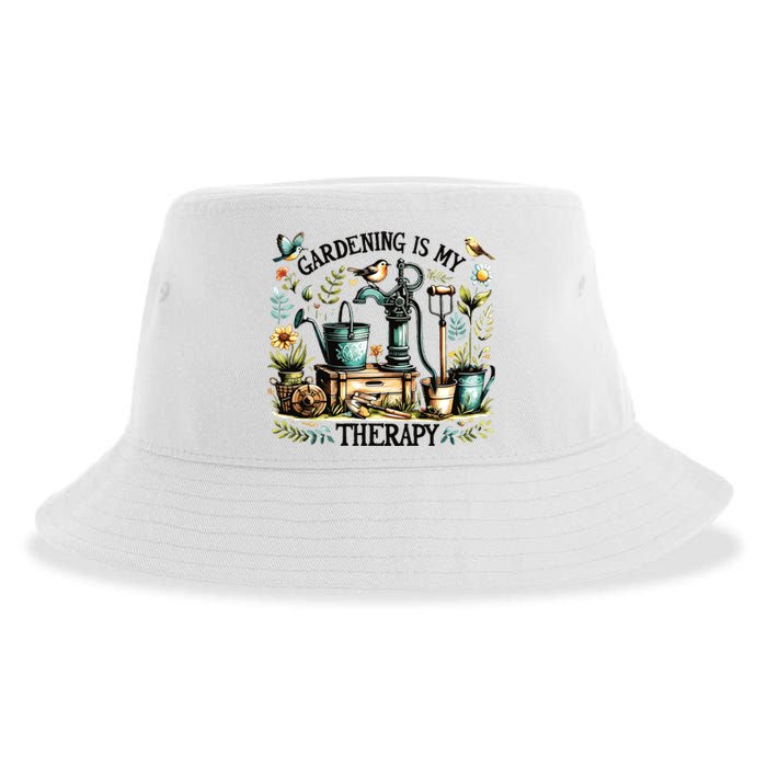 Gardening Is My Therapy Sustainable Bucket Hat