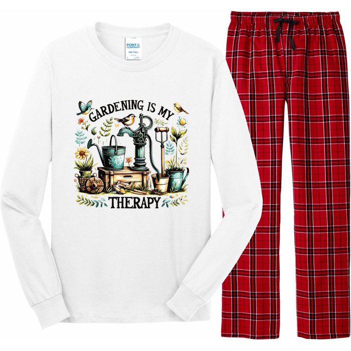 Gardening Is My Therapy Long Sleeve Pajama Set