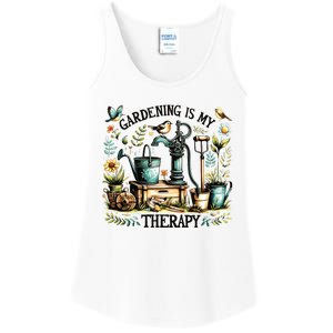 Gardening Is My Therapy Ladies Essential Tank