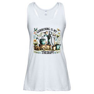 Gardening Is My Therapy Ladies Essential Flowy Tank