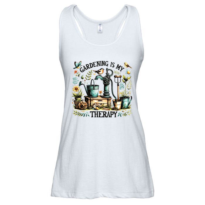 Gardening Is My Therapy Ladies Essential Flowy Tank