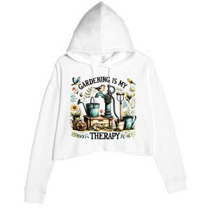 Gardening Is My Therapy Crop Fleece Hoodie