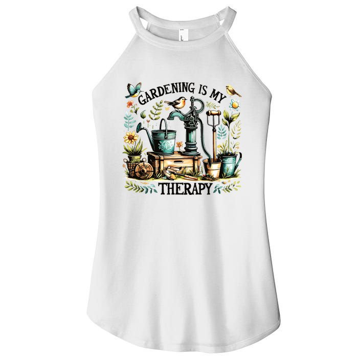 Gardening Is My Therapy Women's Perfect Tri Rocker Tank