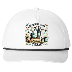 Gardening Is My Therapy Snapback Five-Panel Rope Hat