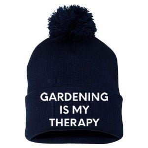 Gardening Is My Therapy Pom Pom 12in Knit Beanie