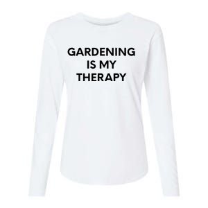 Gardening Is My Therapy Womens Cotton Relaxed Long Sleeve T-Shirt