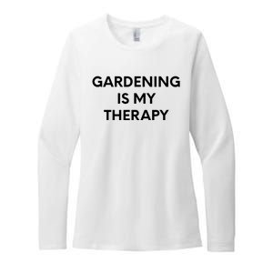 Gardening Is My Therapy Womens CVC Long Sleeve Shirt