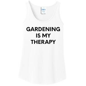 Gardening Is My Therapy Ladies Essential Tank