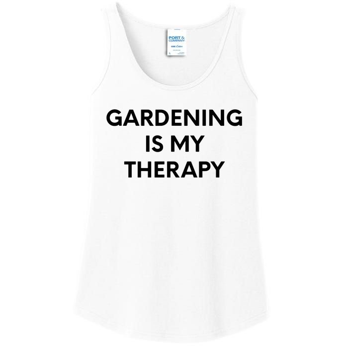 Gardening Is My Therapy Ladies Essential Tank