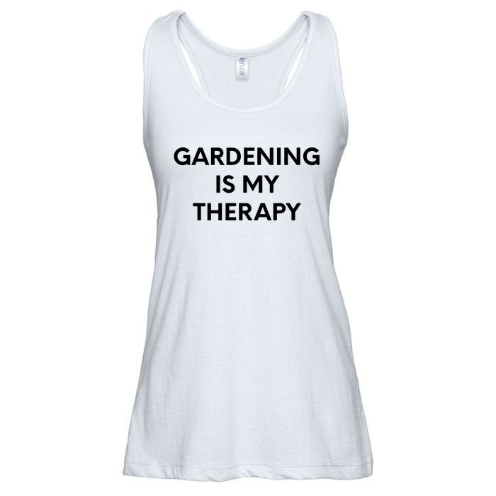 Gardening Is My Therapy Ladies Essential Flowy Tank