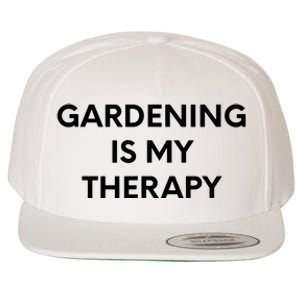 Gardening Is My Therapy Wool Snapback Cap