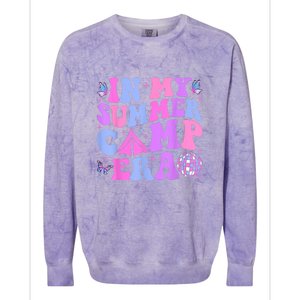 Groovy In My Summer Camp Era Camping Disco Gift Colorblast Crewneck Sweatshirt