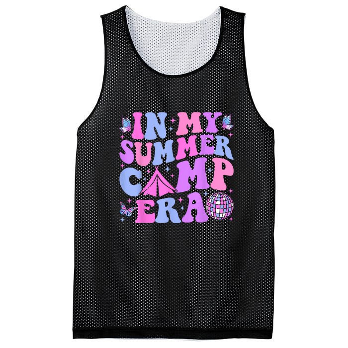 Groovy In My Summer Camp Era Camping Disco Gift Mesh Reversible Basketball Jersey Tank