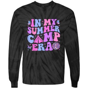 Groovy In My Summer Camp Era Camping Disco Gift Tie-Dye Long Sleeve Shirt