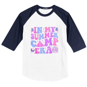 Groovy In My Summer Camp Era Camping Disco Gift Baseball Sleeve Shirt