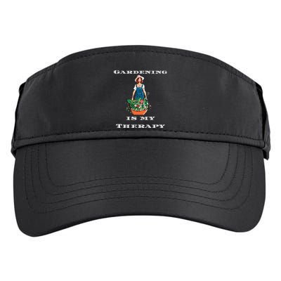 Gardening Is My Therapy Cute Gardener Plant Lover Adult Drive Performance Visor
