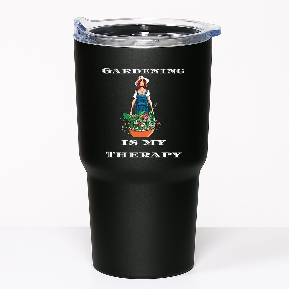 Gardening Is My Therapy Cute Gardener Plant Lover Tumbler