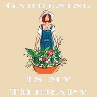 Gardening Is My Therapy Cute Gardener Plant Lover Drawstring Bag