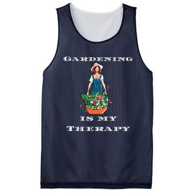 Gardening Is My Therapy Cute Gardener Plant Lover Mesh Reversible Basketball Jersey Tank