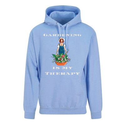 Gardening Is My Therapy Cute Gardener Plant Lover Unisex Surf Hoodie