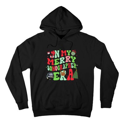 Groovy In My Merry Sonographer Era Christmas  Hoodie