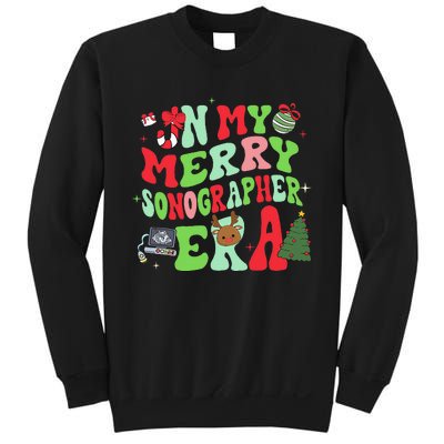 Groovy In My Merry Sonographer Era Christmas  Sweatshirt