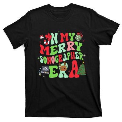 Groovy In My Merry Sonographer Era Christmas  T-Shirt