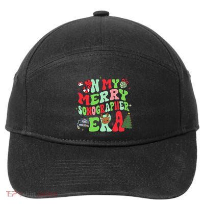 Groovy In My Merry Sonographer Era Christmas  7-Panel Snapback Hat