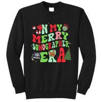 Groovy In My Merry Sonographer Era Christmas  Tall Sweatshirt